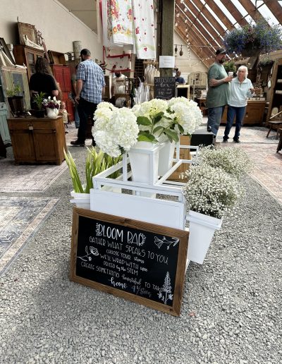 Gathering hydrangea cart