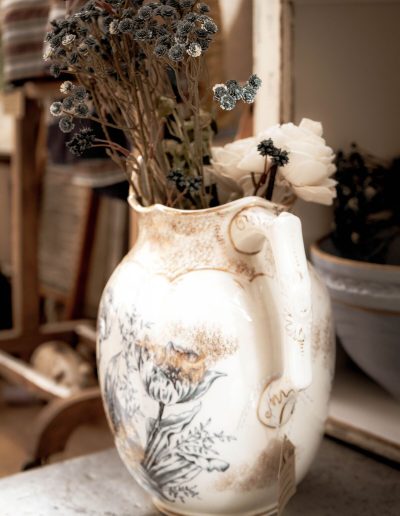 Vignette ironstone pitcher